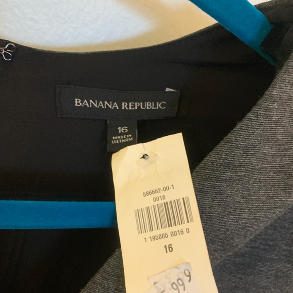 Banana Republic Gray Dress Size 16 - Picture 2 of 4